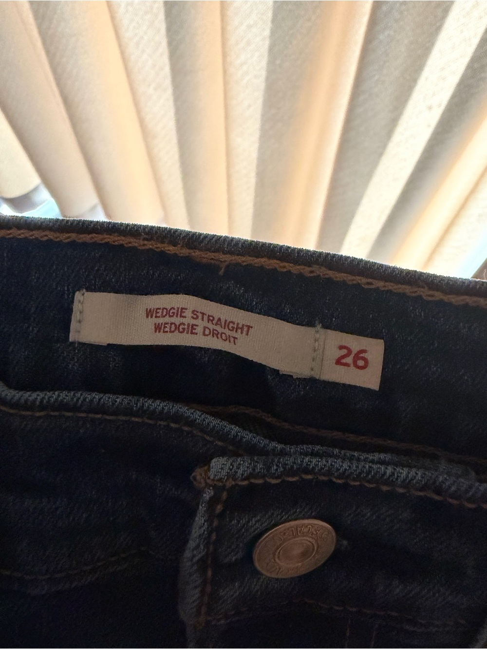 Levi's Wedgie Straight Dark Blue Straight Leg Jeans